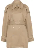 Frenken gabardine-weave trench coat - Brown