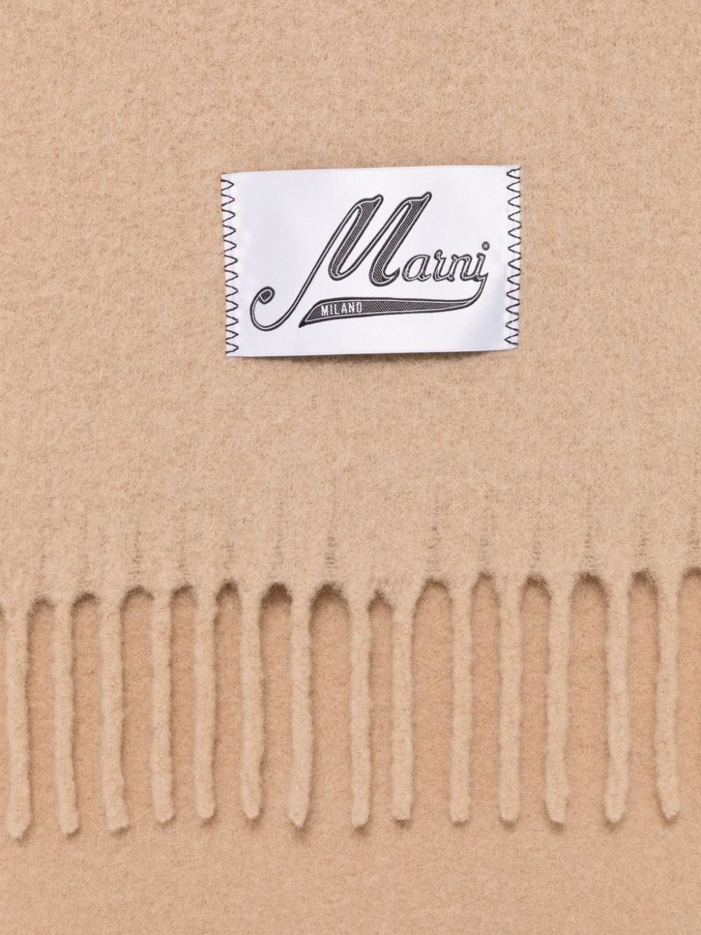 Marni Sjaal met logopatch - Beige