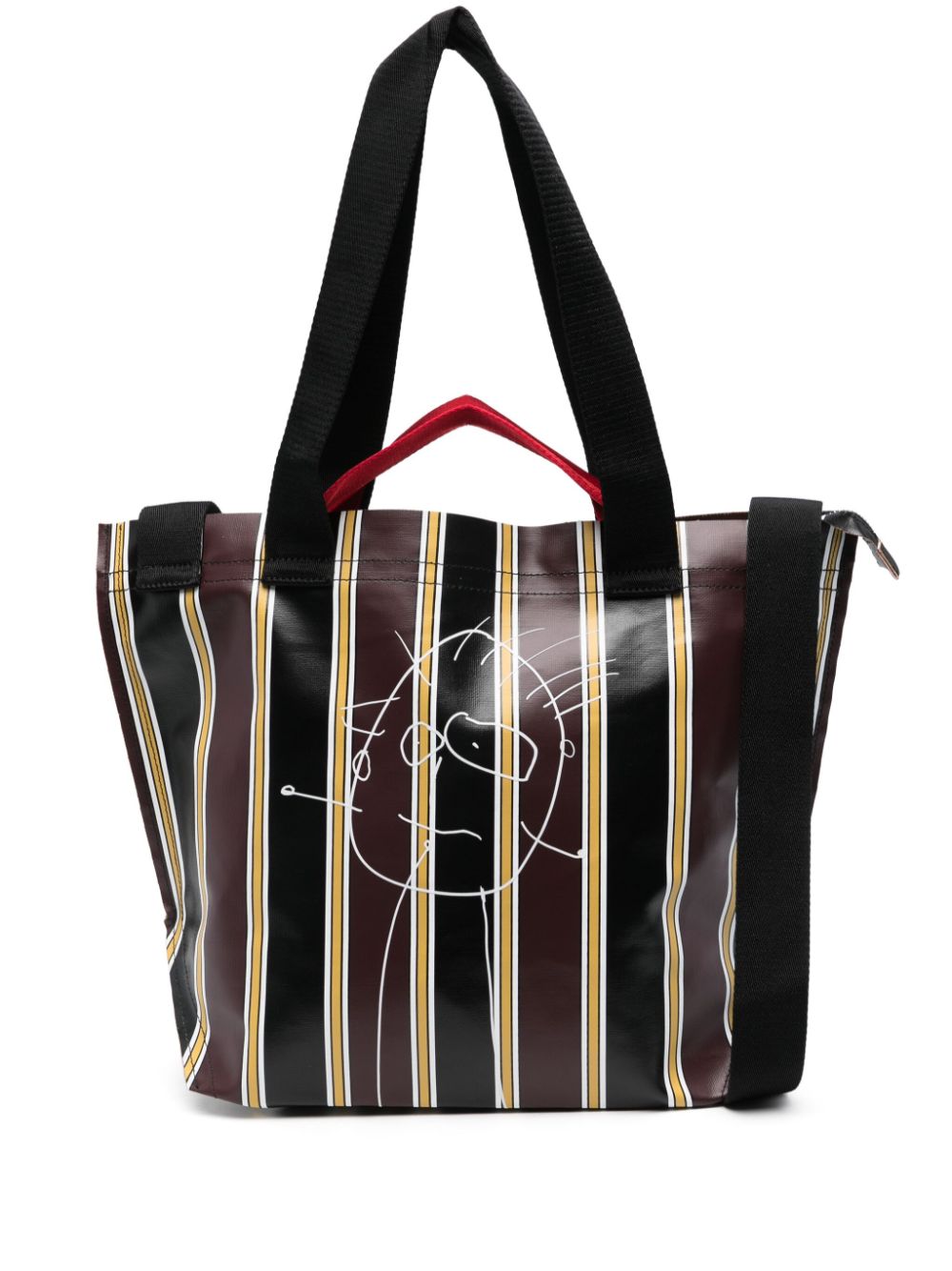 Plan C medium Pili and Bianca tote bag - Black