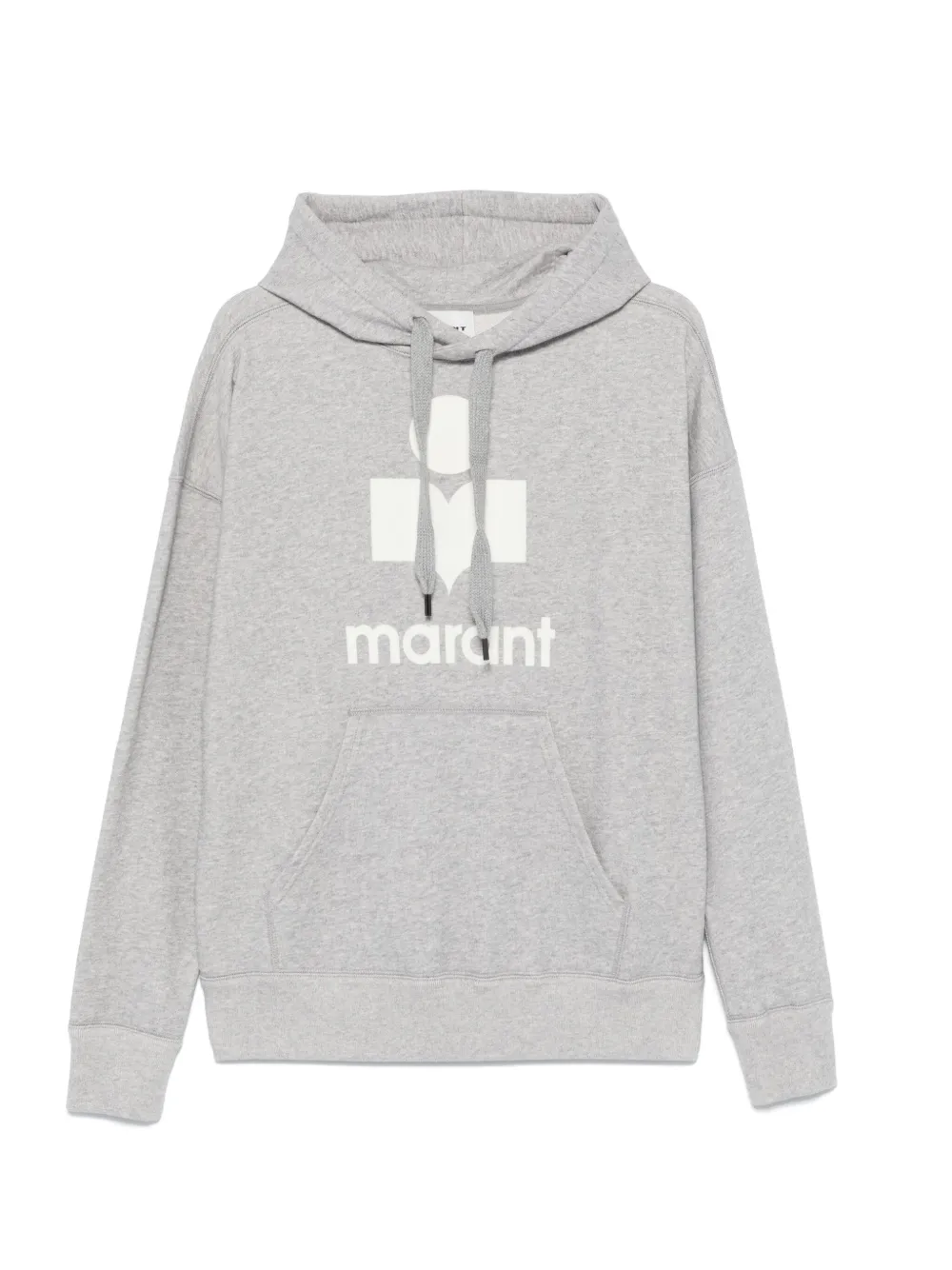 Isabel Marant Étoile Hooded Sweatshirt With Drawstring And Kangaroo Pocket In Gray