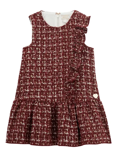 guess kids vestido corto de tweed