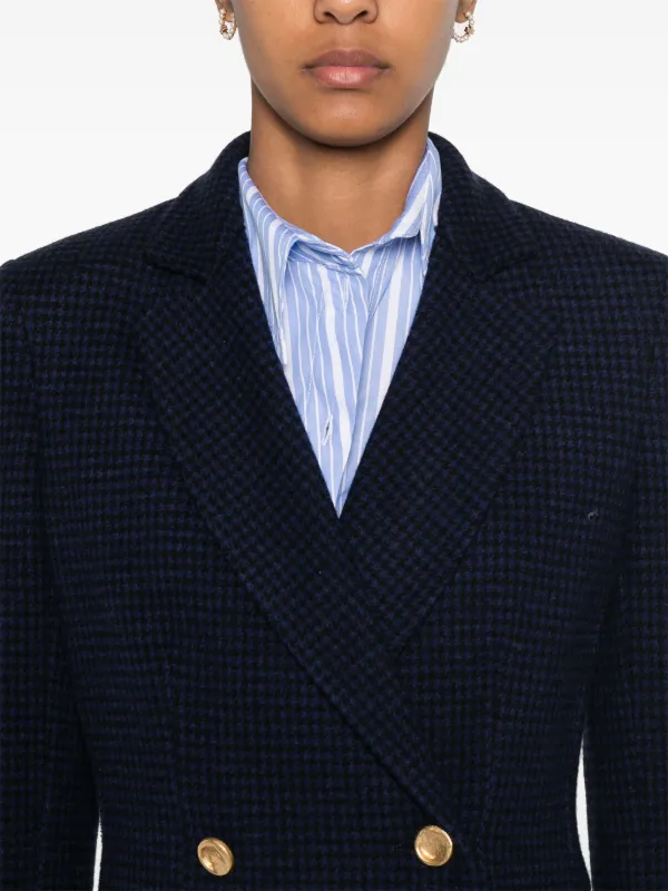 ボトムスその他 Harris Wharf London Tailored Double-Breasted Blazer Harris Wharf London houndstooth-pattern Blazer | Blue | FARFETCH