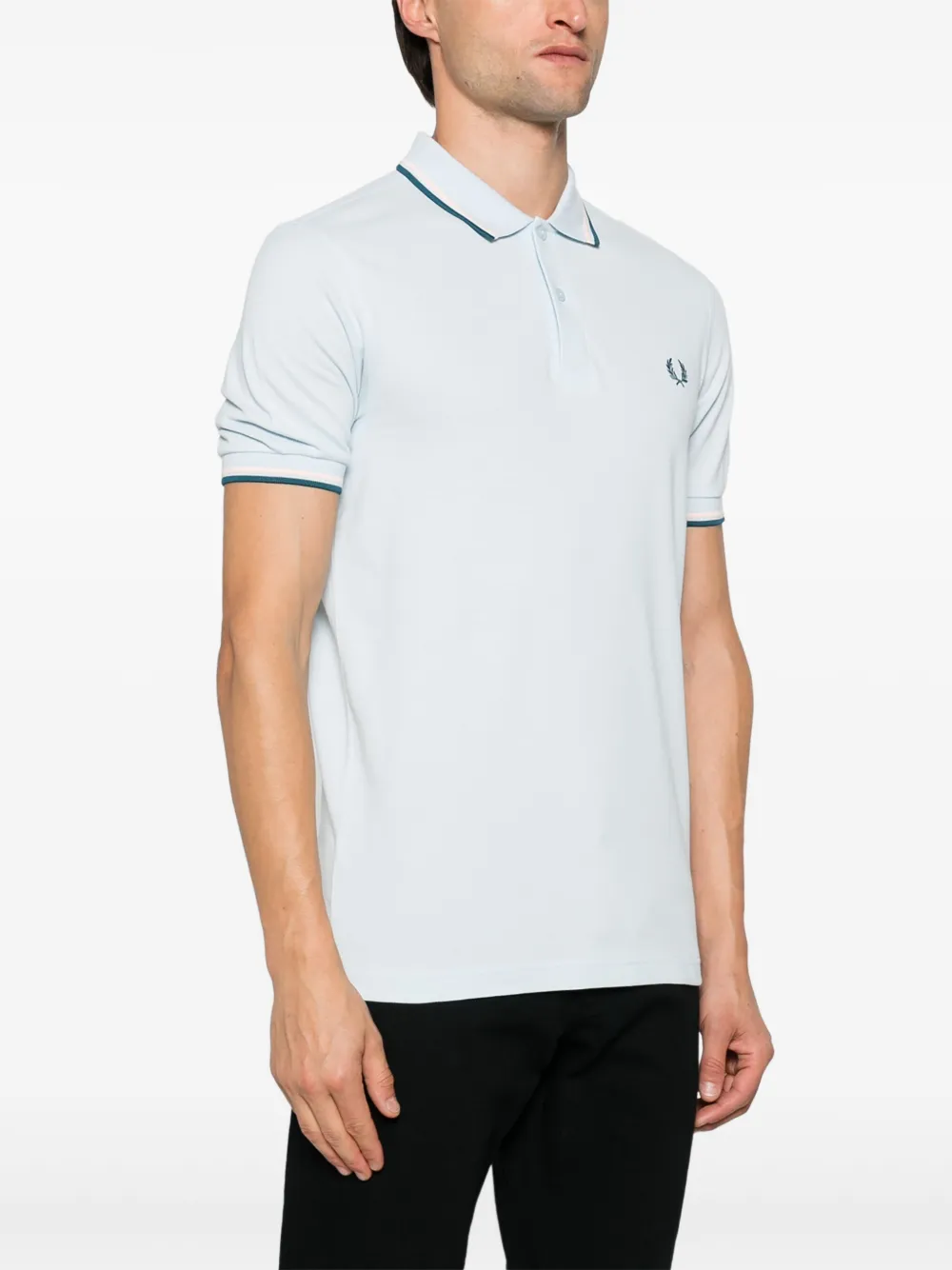 Fred Perry Poloshirt met geborduurd logo Blauw