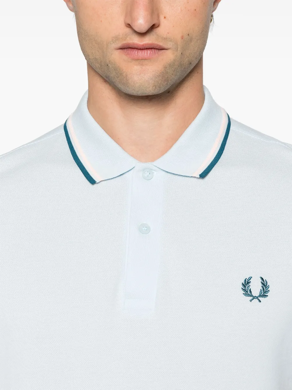 Fred Perry Poloshirt met geborduurd logo Blauw