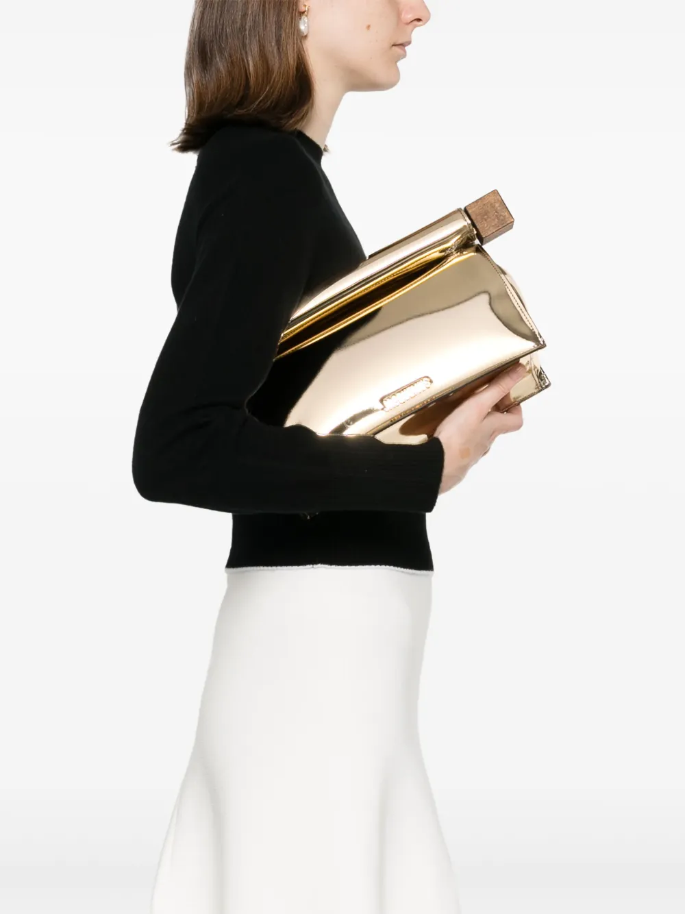 Jacquemus La Pochette Rond Carré clutch - Goud