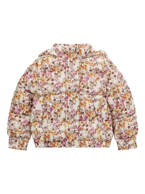 guess kids floral-print padded jacket 