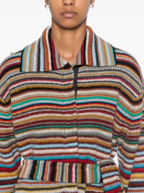 トップス arte antwerp keler stripe cardigan ARTE Antwerp Keler Stripe Cardigan Cardigan Navy Blue