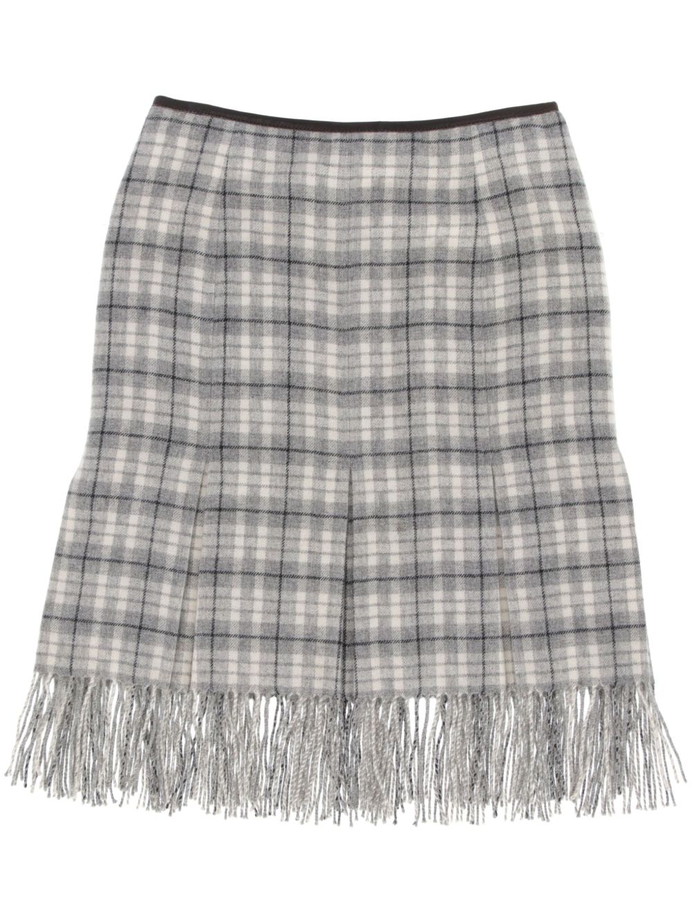 Hermes 2010s check-pattern skirt Women