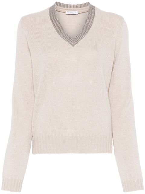 Brunello Cucinelli Monili chain-detail sweater Women