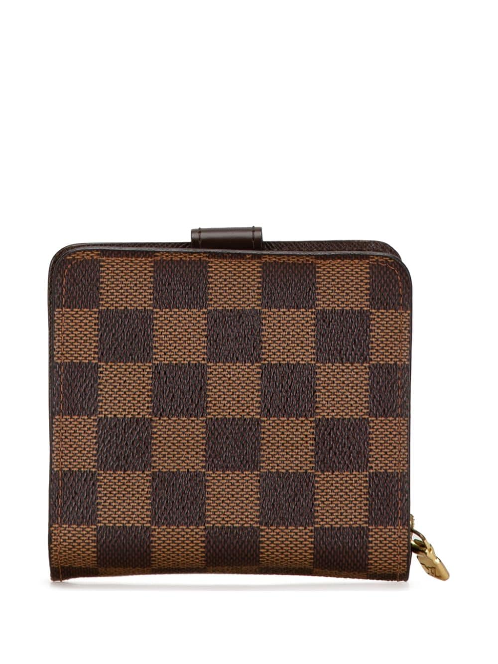 Louis Vuitton Pre-Owned 2004 Damier Ebene Zippy kleine portemonnee met rits - Bruin