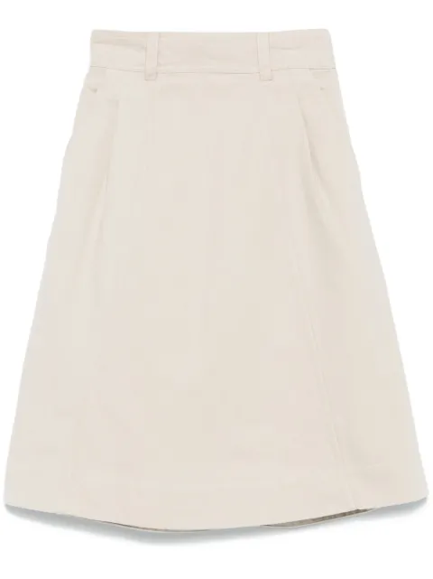 Margaret Howell falda midi de sarga