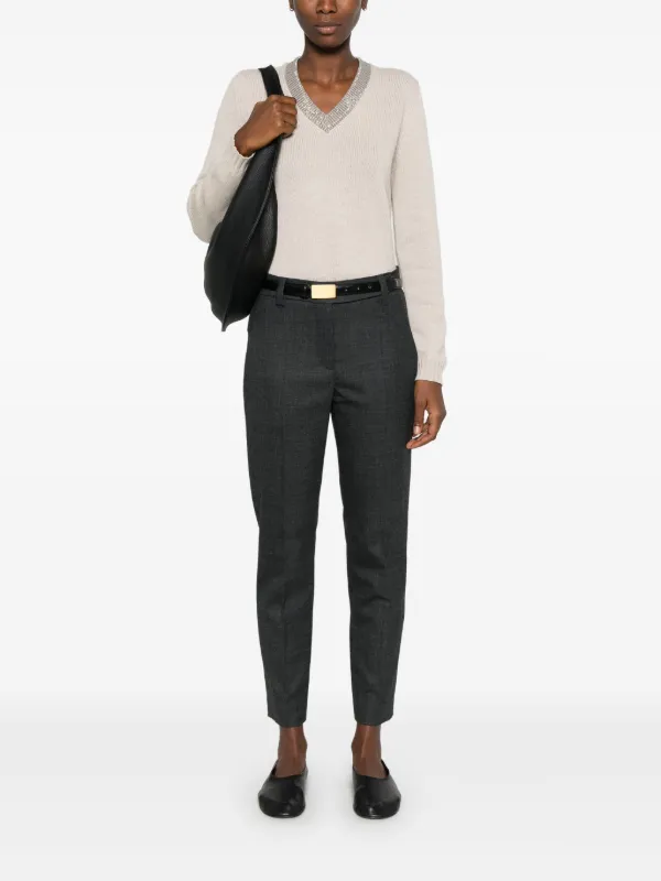 Brunello Cucinelli モニーレ チェーンディテール パンツ | グレー