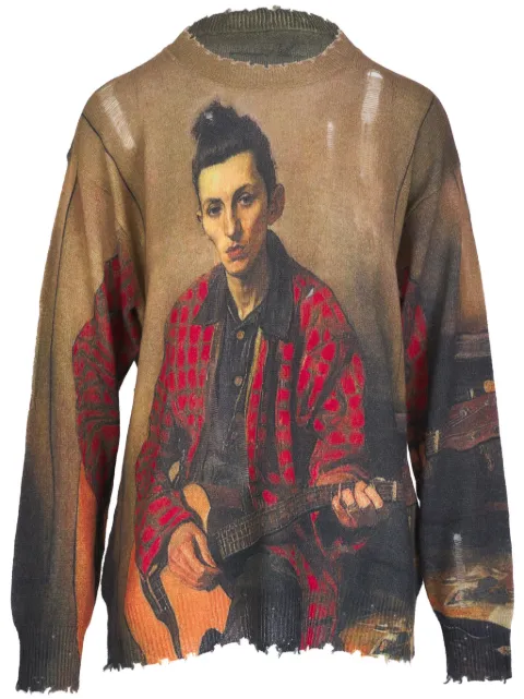 R13 graphic-print jumper