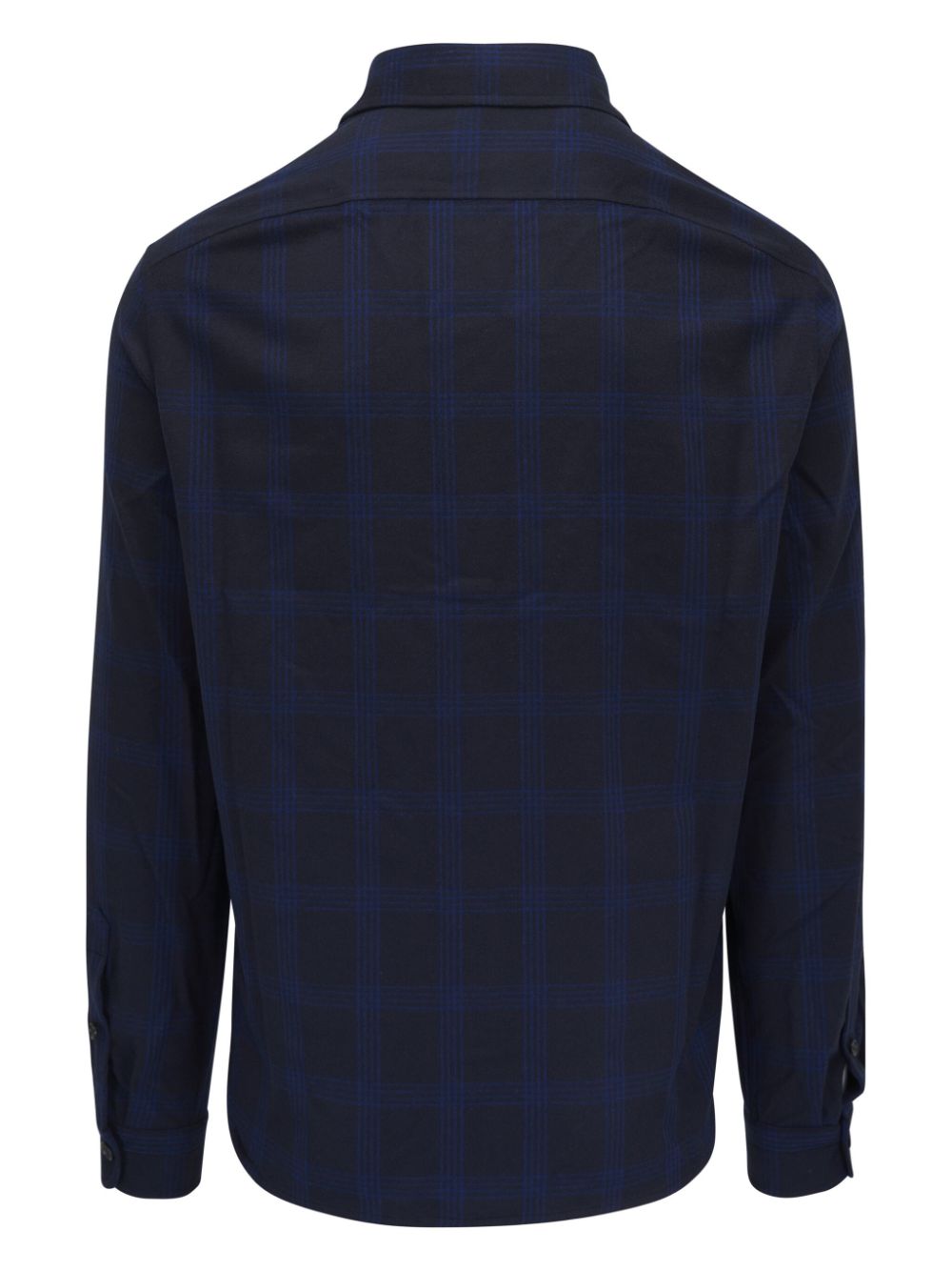 Isaia Geruit overhemd - Blauw