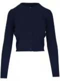 Carolina Herrera cropped knit wool cardigan - Blue