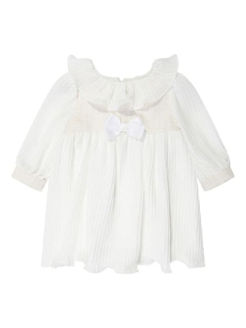 Patachou ruffle-collar pleated dress