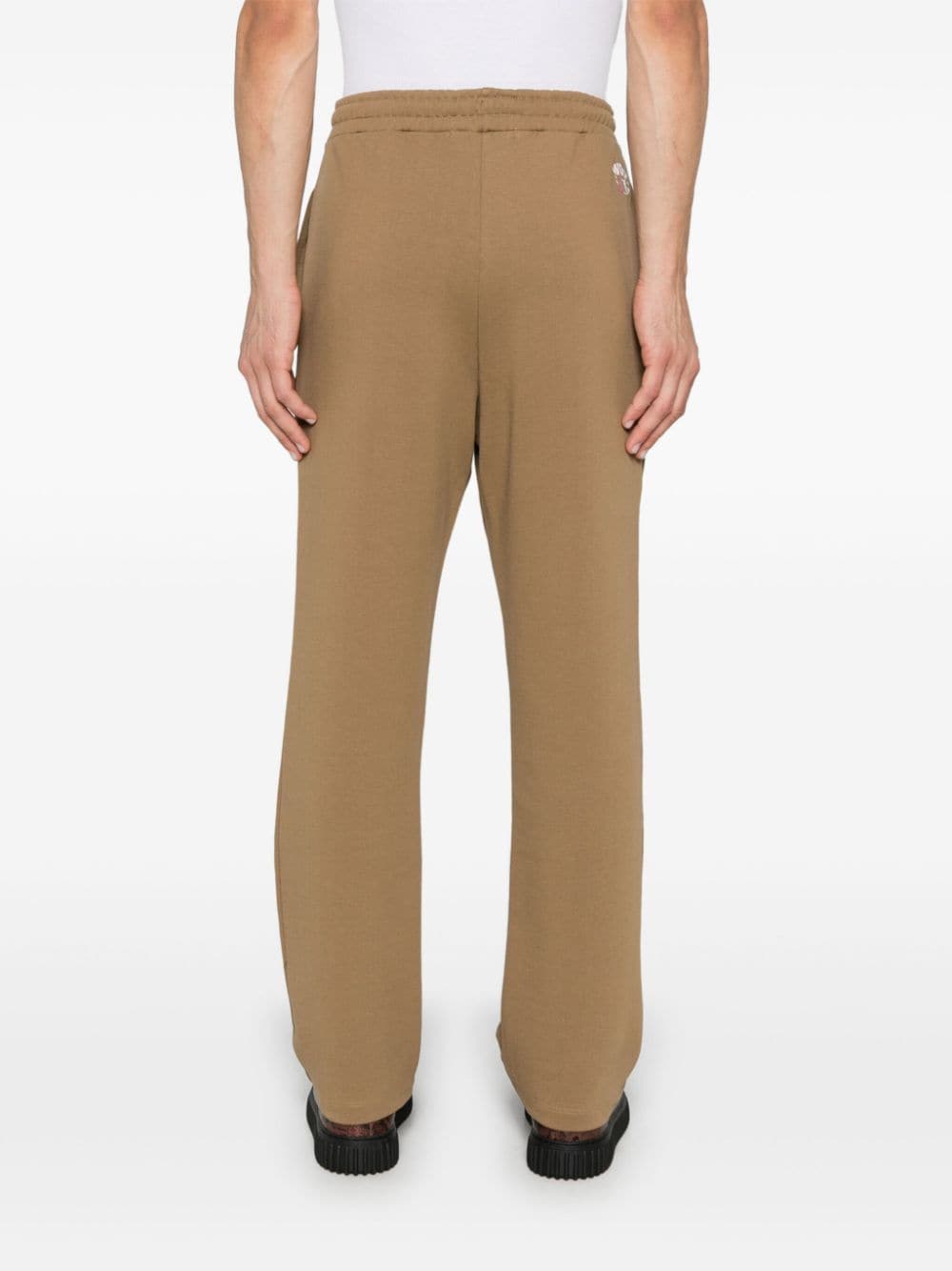 Shop Barrow Flocked-logo Track Pants In Brown