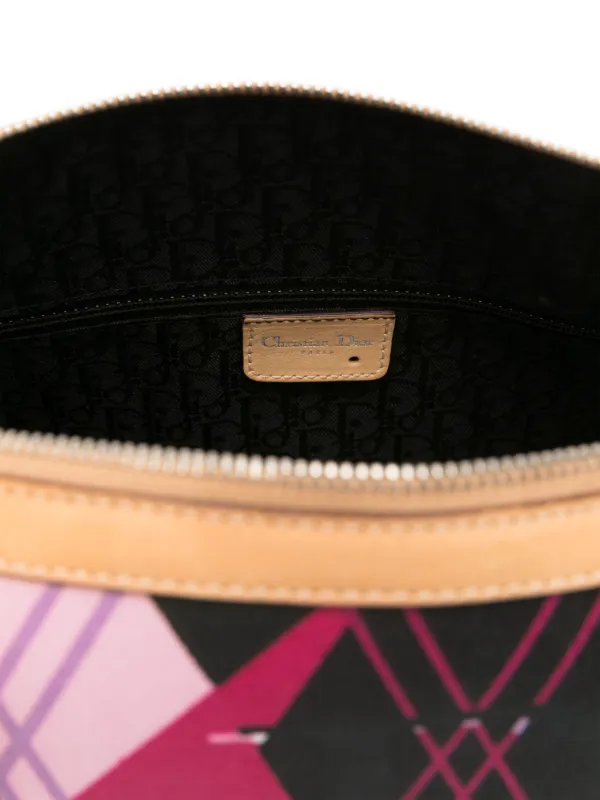 日*4様 ★ Christian Dior 幾何学模様 ボルドー ブランドロゴ Christian Dior Pre-Owned 2004 Golfer Harlequin Tote Bag | Pink