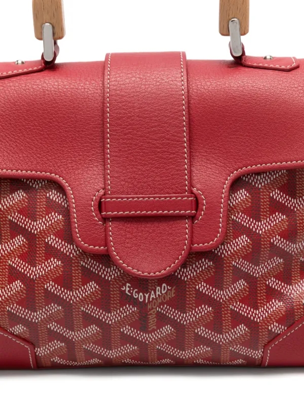 Goyard Pre Owned Mini Sac a Main Soft Saigon Rouge FARFETCH CM