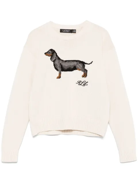 Lauren Ralph Lauren Dachshund intarsia-knit sweater