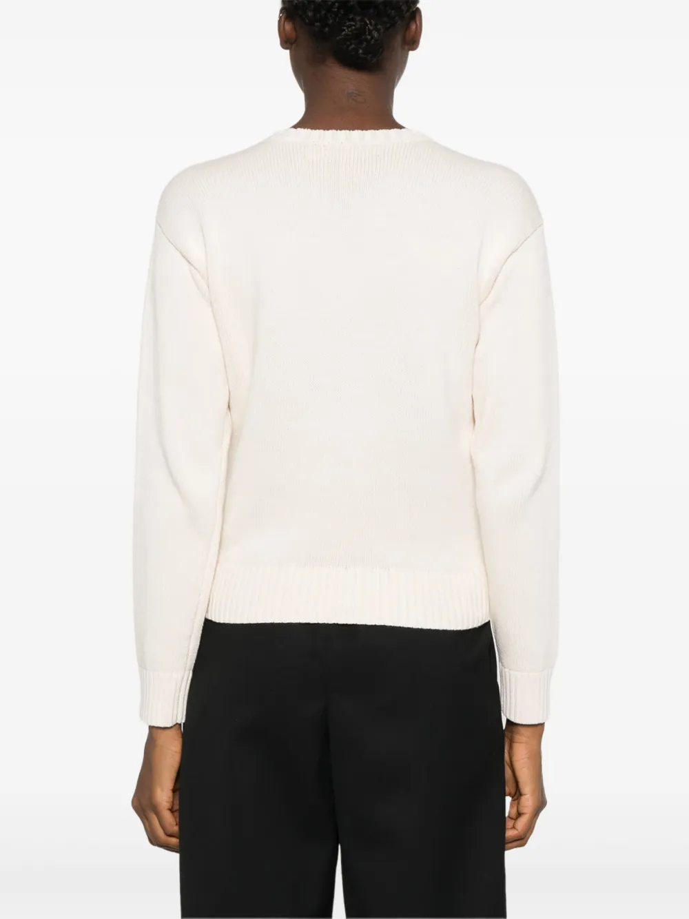 Ralph Lauren Dachshund Intarsia-knit Sweater In Neutrals