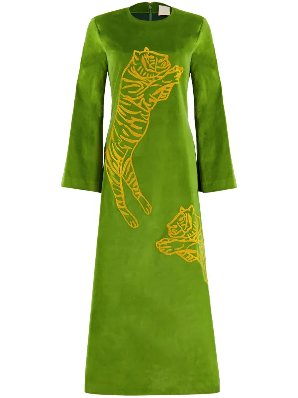 green emerald velvet dress 1920s Rare Green Bead Art Deco Velvet Dress Xs main image 1