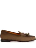 Santoni tassel-detail suede loafers - Brown