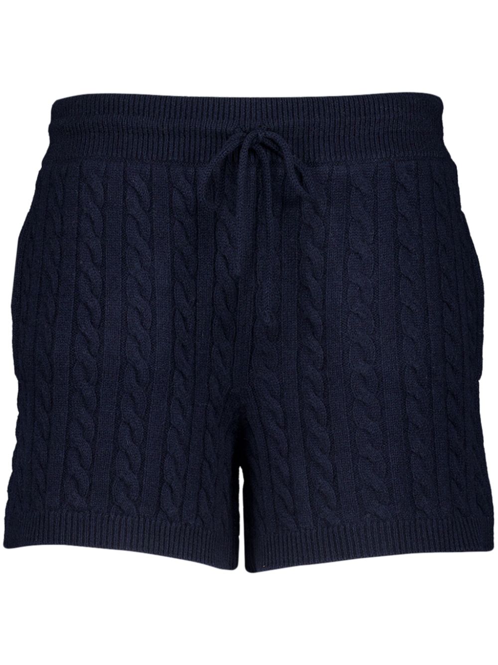 Miu Intarsia shorts Blauw