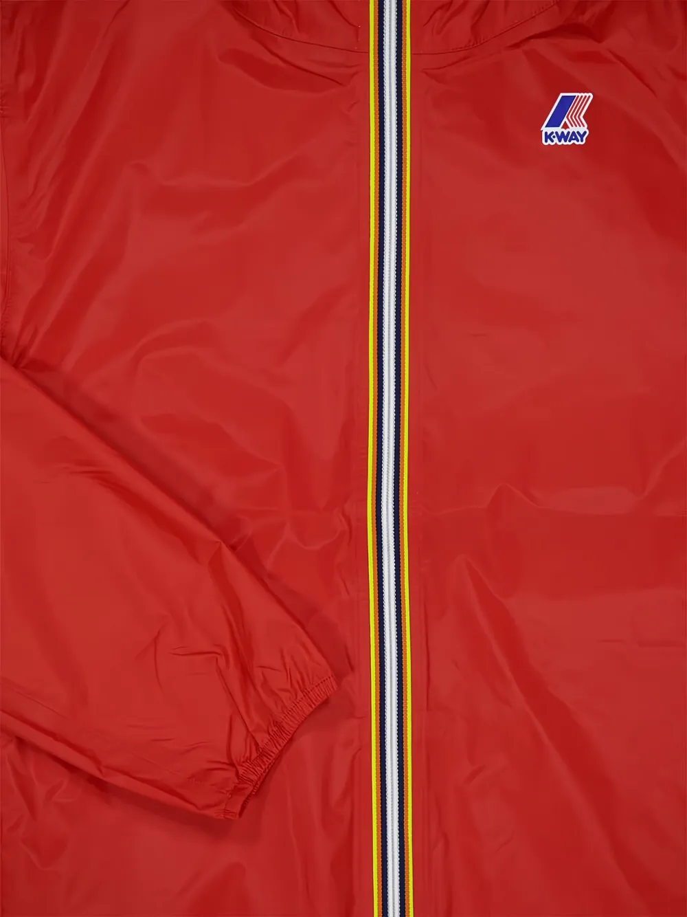 K-way Hooded Zipped Jacket In Red
