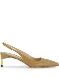 TOM FORD snake-embossed slingback pumps - Neutrals