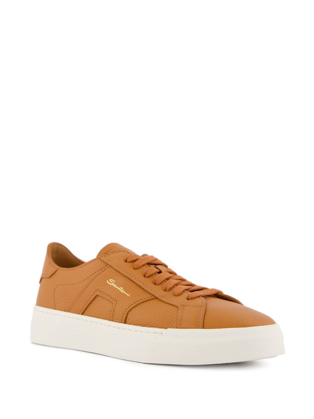 Santoni leather sneakers - Beige