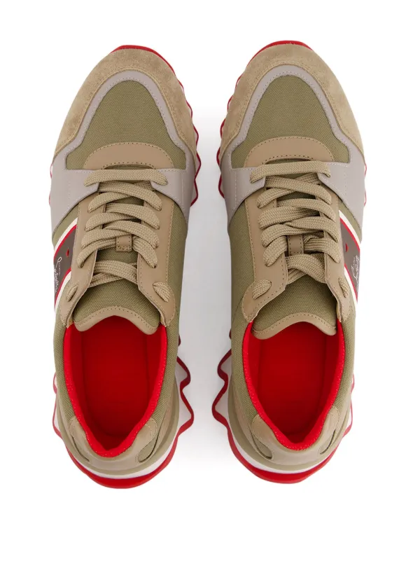 スニーカー Christian Louboutin Nastroshark leather and canvas sneakers Nastroshark leather and canvas sneakers in blue - Christian