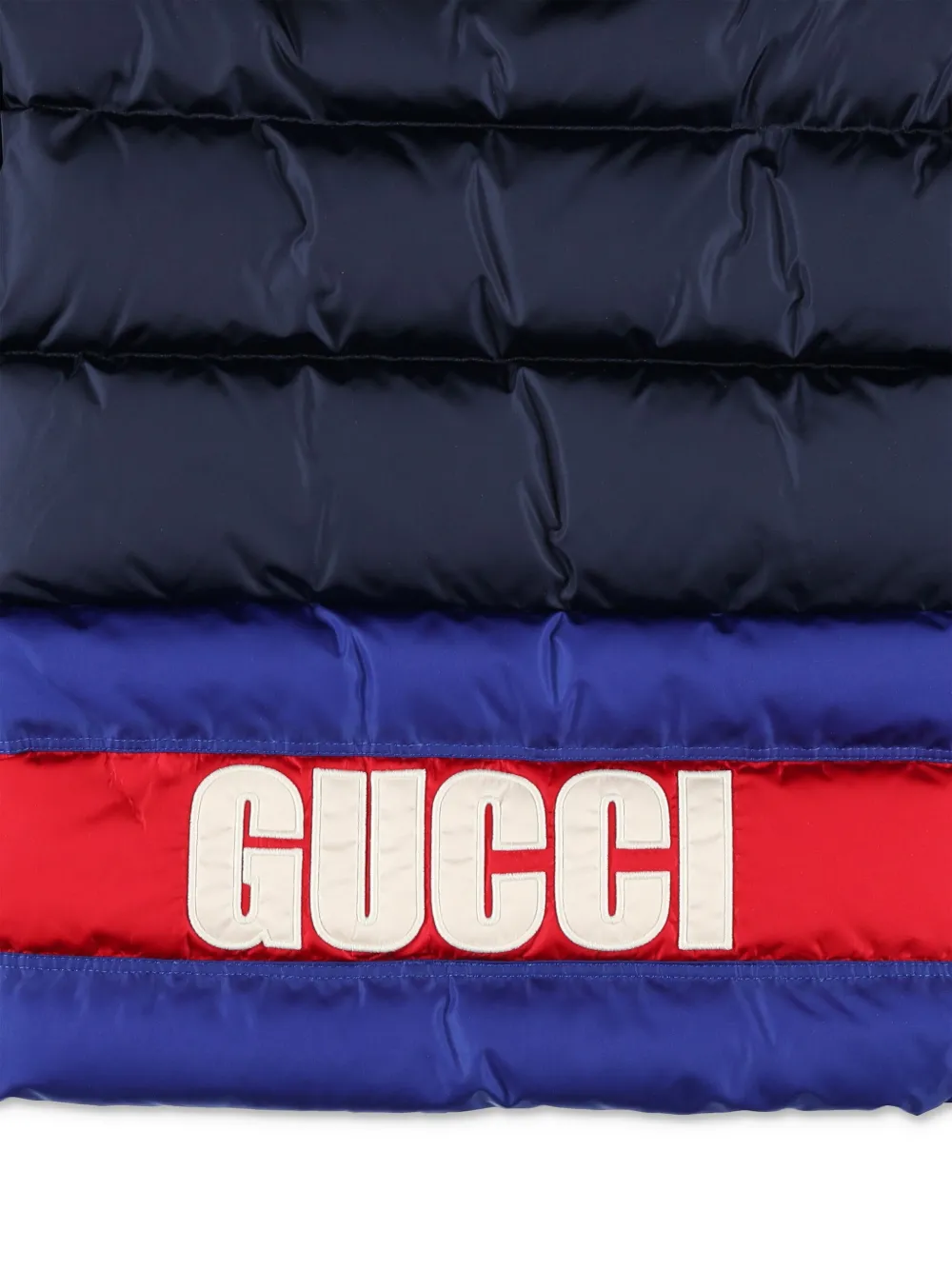 Gucci Kids Donsjack met logo Blauw