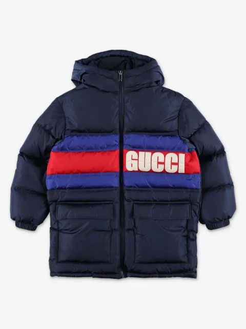 Gucci Kids пуховик с капюшоном
