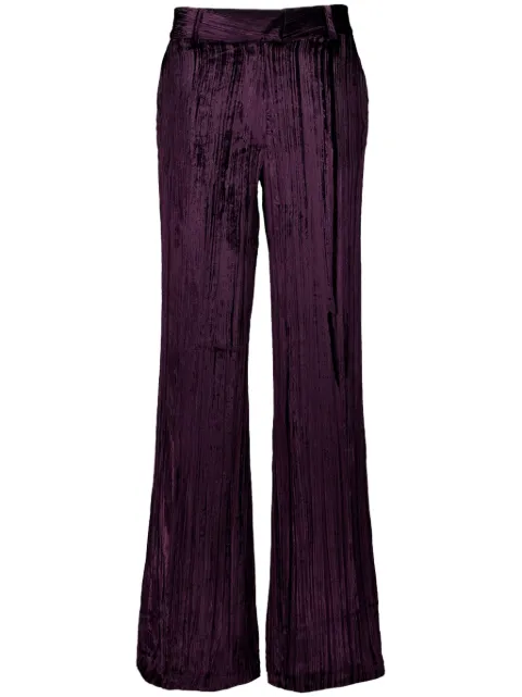 PAULA pantalones de terciopelo plisados