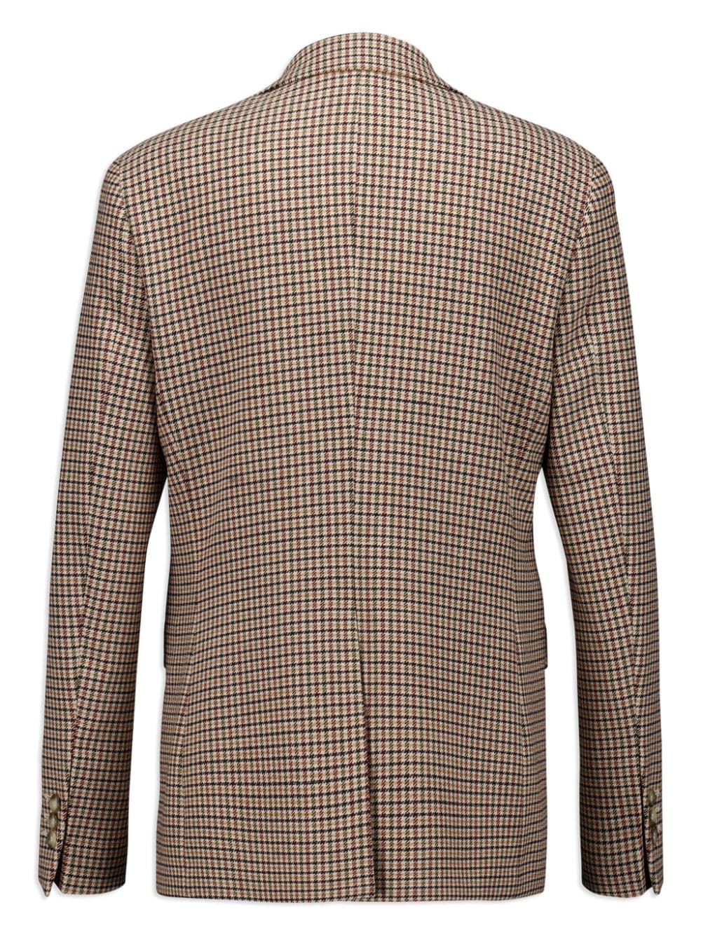 Shop Paula Houndstooth-check Wool Blazer In Brown