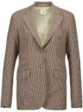 PAULA houndstooth-check wool blazer - Brown