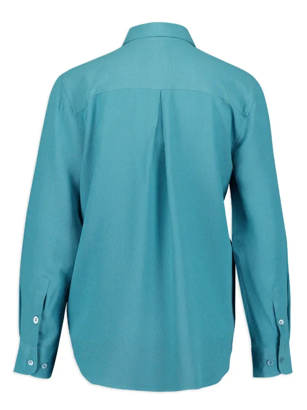 Tシャツ・カットソー PESERICO FW24 Silk crepe shirt (A06553 842) PAULA Silk Crepe Shirt | Blue | FARFETCH