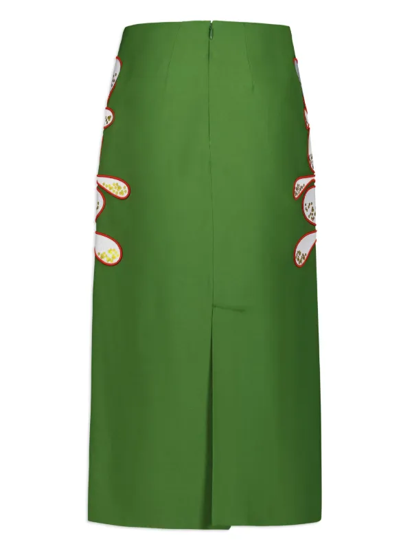 PAULA Elizabeth Midi Skirt Green FARFETCH ID