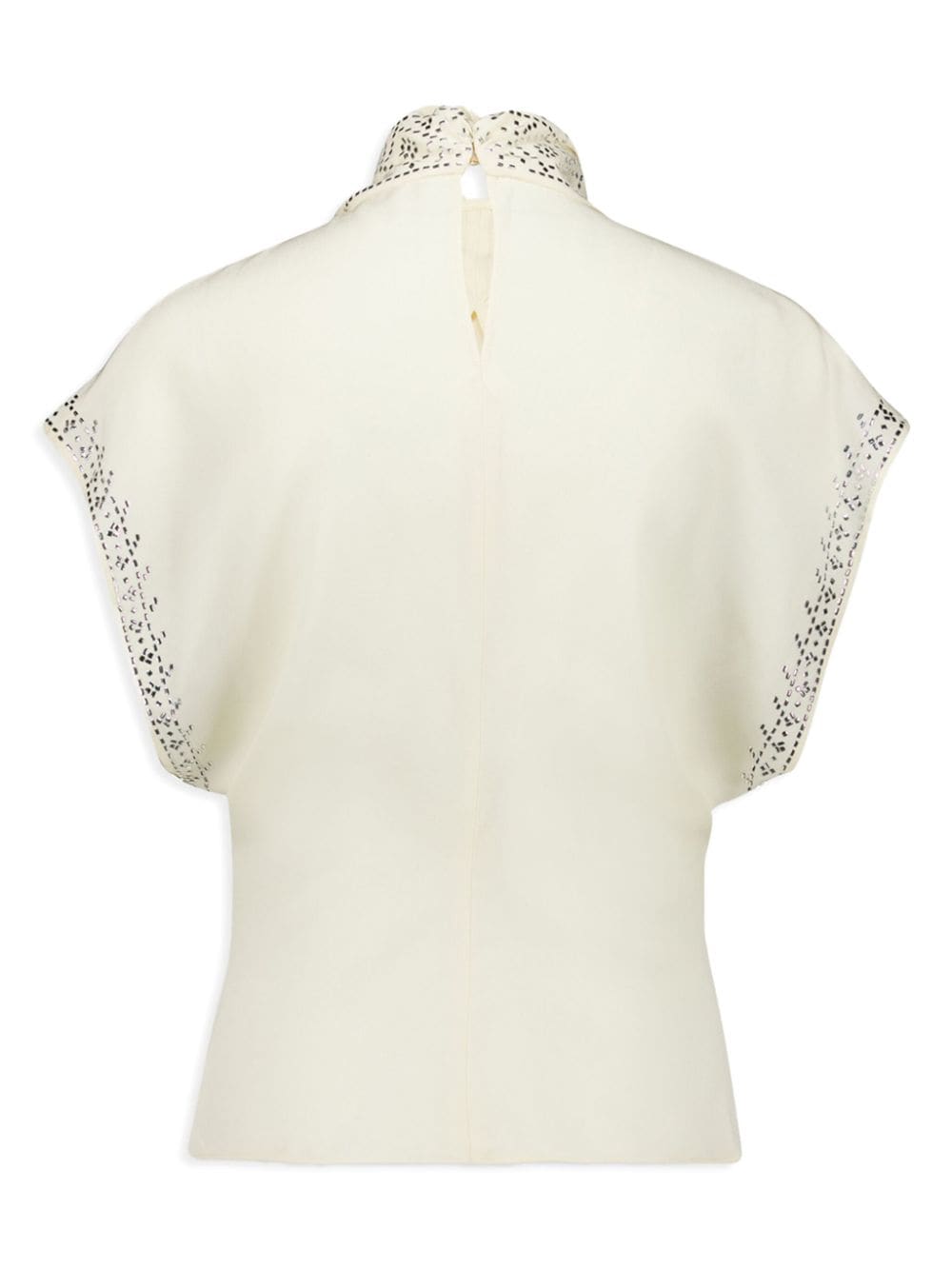 Rabanne crystal-embellished blouse - CREAM