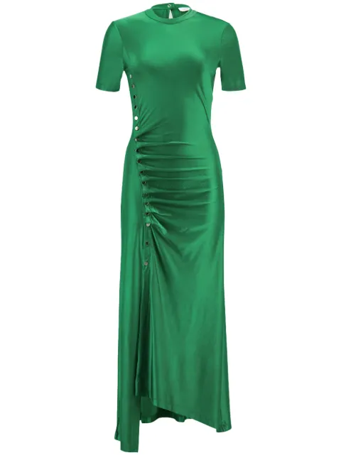 Rabanne long gathered jersey dress