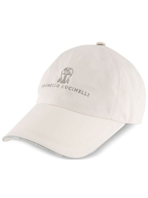 Brunello Cucinelli embroidered cotton cap Men