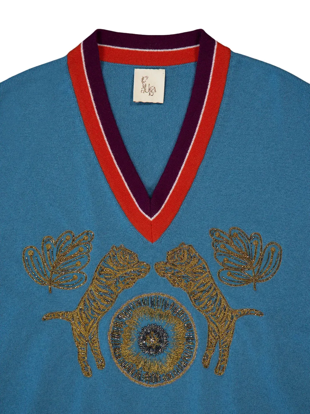 PAULA EMBROIDERED CASHMERE SWEATER
