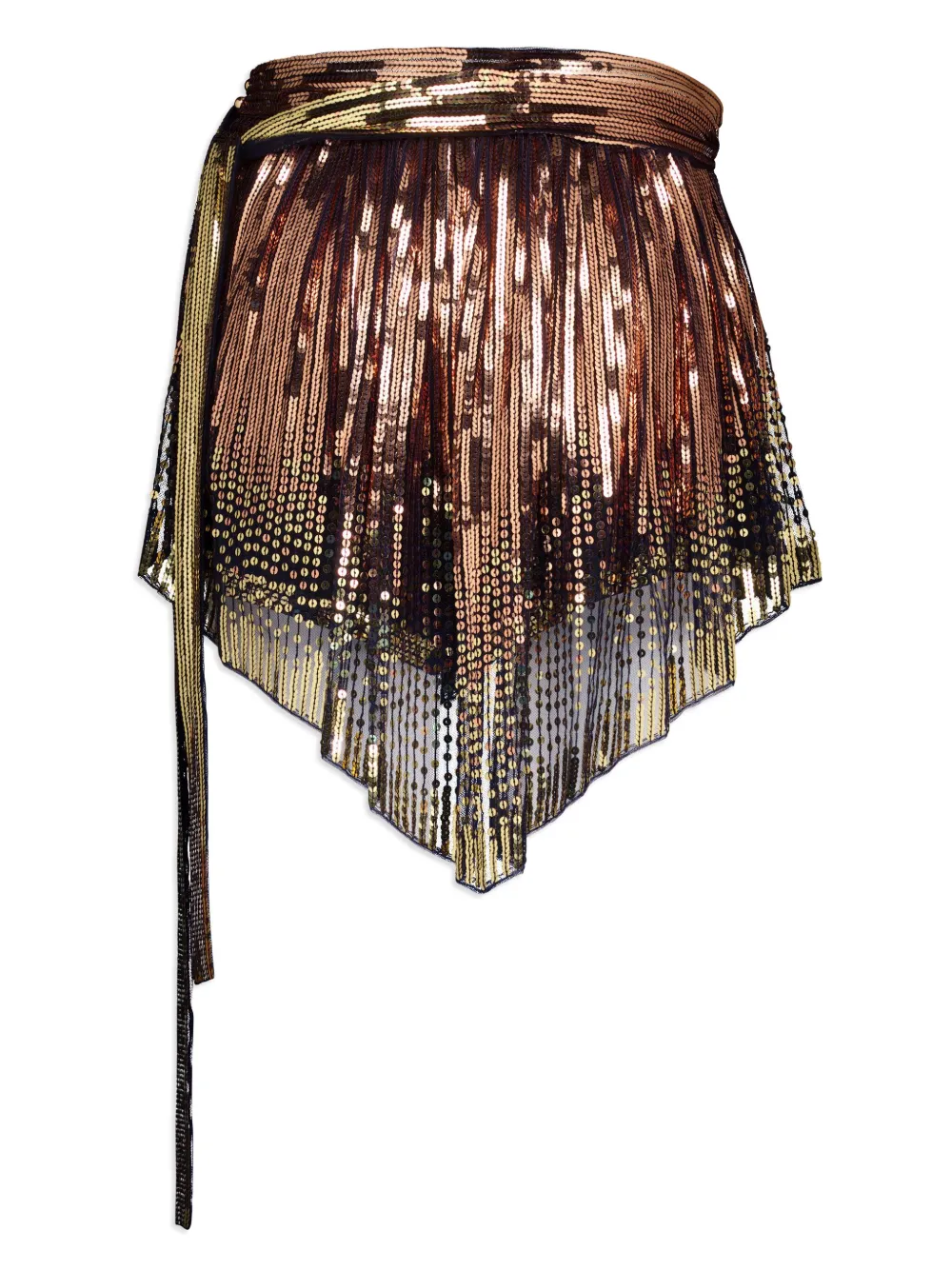 Rabanne ceintuur shorts met pailletten - Goud