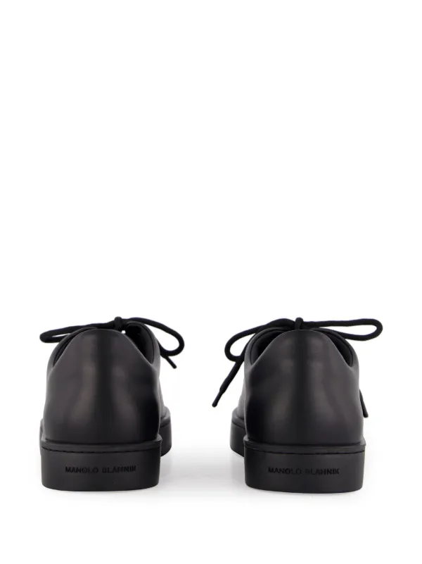 Manolo Blahnik レザースニーカー | ブラック | FARFETCH JP