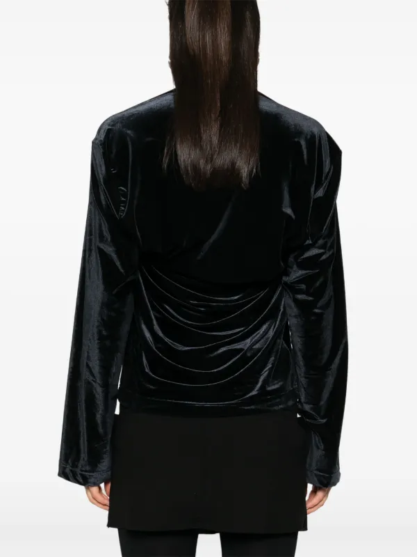 ALAINPAUL ベロア ハイネック トップ | ブラック | FARFETCH JP