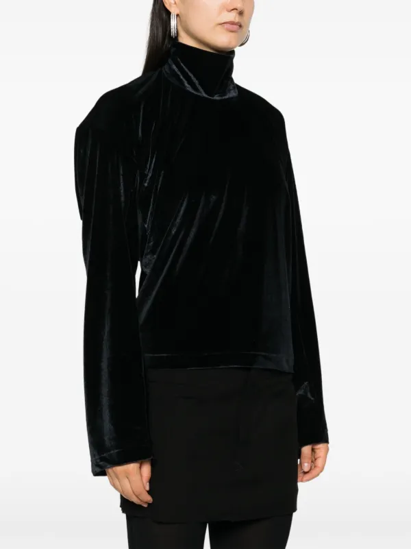 ALAINPAUL ベロア ハイネック トップ | ブラック | FARFETCH JP ALAINPAUL ベロア ハイネック トップ | ブラック | FARFETCH JP