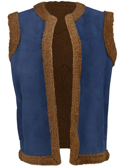 PAULA shearling embroidered vest