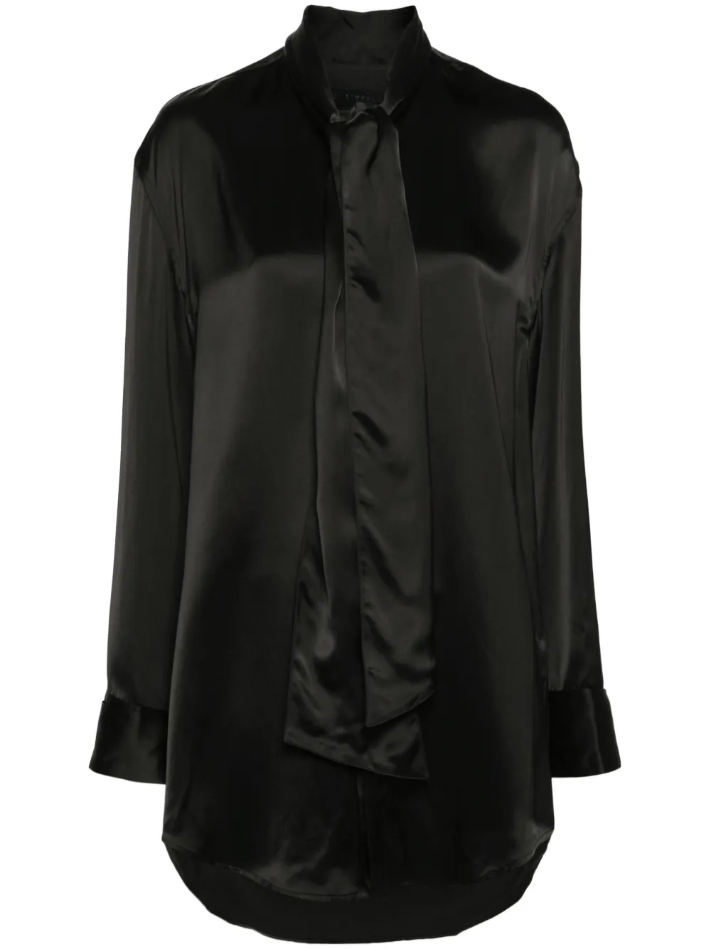 ALAINPAUL pussy-bow shirt - Black