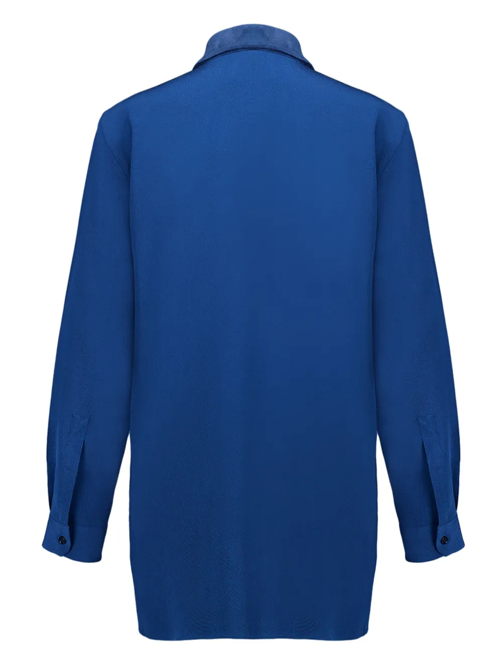 PAULA Zijden crêpe blouse - Blauw